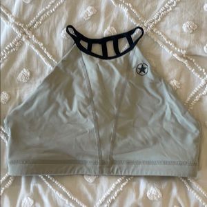 Savage barbell strappy back sports bra
